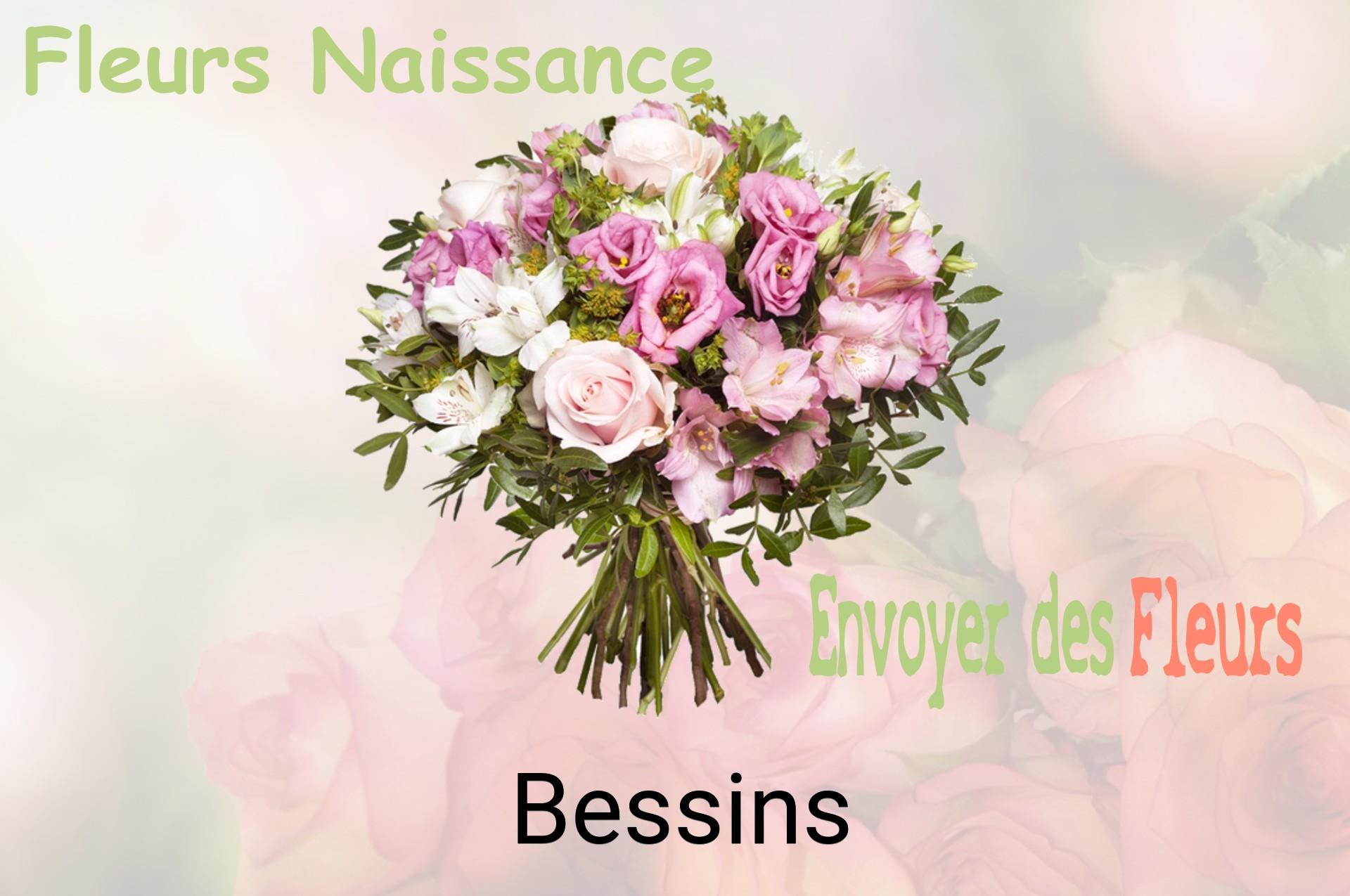 Bouquet de fleurs de naissance livré à Bessins